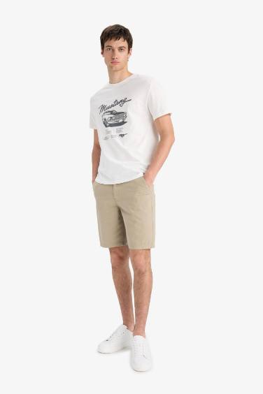 Cotton Regular Fit Bermuda Shorts