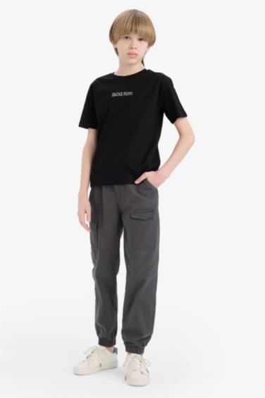 Boy Crew Neck Printed Short Sleeve T-Shirt