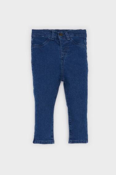 Baby Boy Elastic Waist Straight Leg Jeans