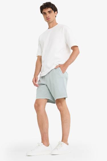 Relax Fit Gabardine Bermuda Shorts