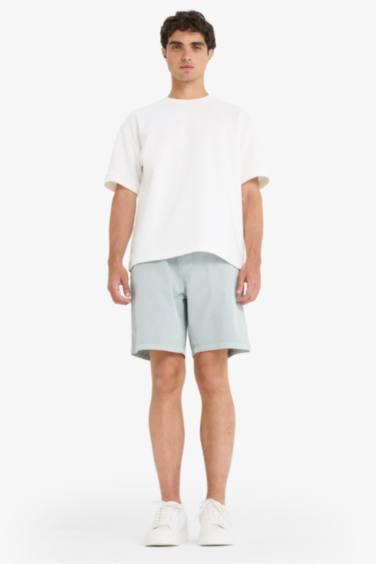 Relax Fit Gabardine Bermuda Shorts