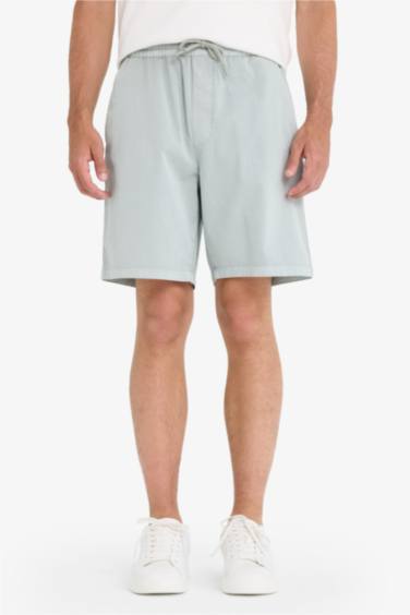 Relax Fit Gabardine Bermuda Shorts