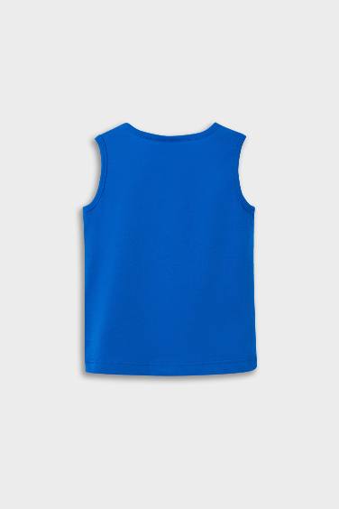 Baby Boy Crew Neck Slogan Printed 2 Piece Tank Top