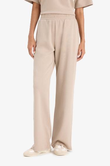 Wide Leg Basic Trousers