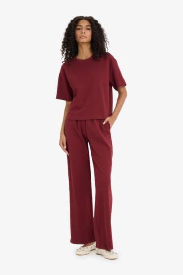 Wide Leg Basic Trousers