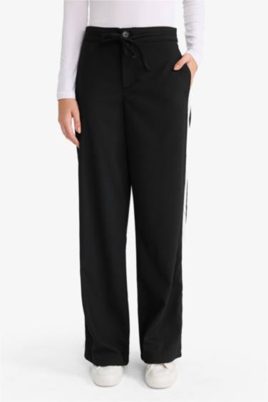 Wide Leg Kumaş Pantolon Geniş Paça Normal Bel