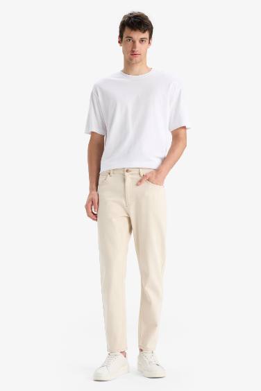 %100 Pamuk 90's Slim Fit Dar Kalıp Yüksek Bel Dar Paça Jean Pantolon