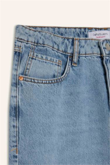 90's Slım Fıt Dar Paça Jean Yıkamalı Pantolon