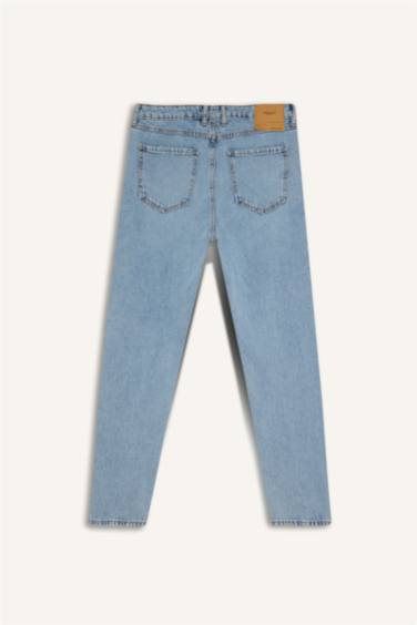 90's Slım Fıt Dar Paça Jean Yıkamalı Pantolon