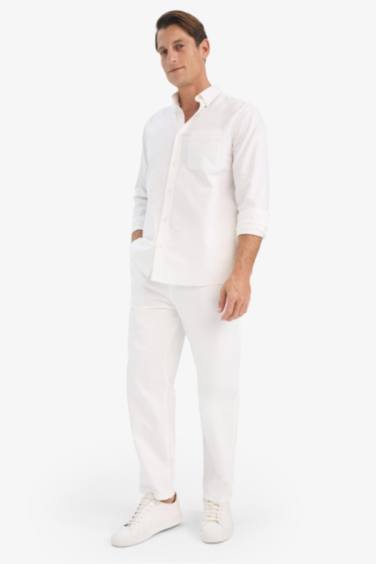 Cotton Wide Leg Elastic Waist Jeans