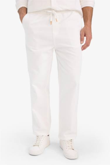 Cotton Wide Leg Elastic Waist Jeans