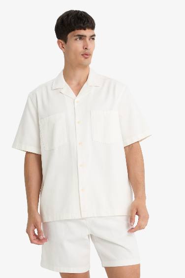 قميص نص ردن قطن قصة مريحة