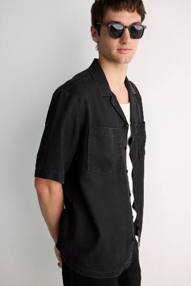 Relax Fit Short Sleeve Cotton Shirt