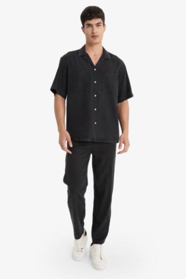 Relax Fit Short Sleeve Cotton Shirt