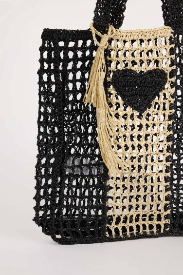 Sac d’épaule en paille pour femme