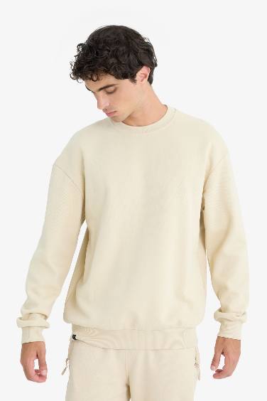 سويت شيرت اوفر سايز بيكيه بياخة مستديرة