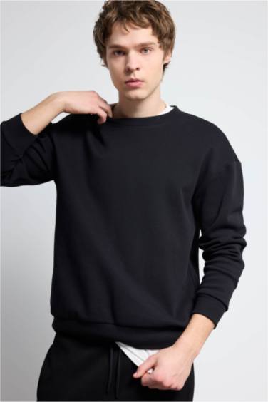 Sweatshirt Boxy à col rond