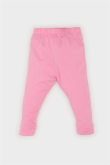 Baby Girl Star Patterned Cotton 2 Piece Pajama Set