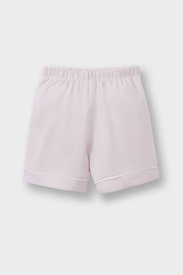 سيت بجامة بيبي بناتي بطبعة شعار - قطعتين