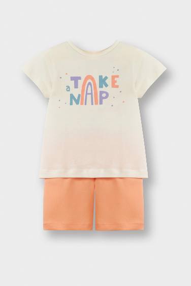 سيت بجامة بيبي بناتي بطبعة نجم - 4 قطع