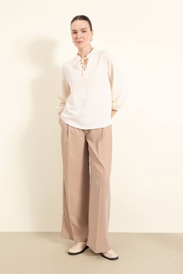 Regular Fit Apaş Yaka Uzun Kollu Gömlek