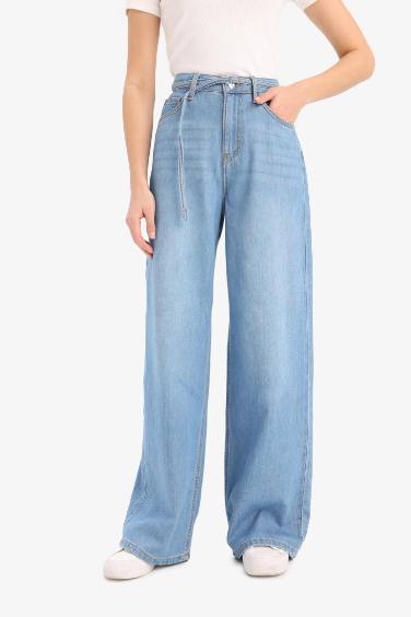 Wide Leg High Waist Long Soft Jeans
