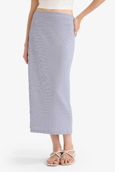 Normal Waist Wrap Pencil Maxi Skirt