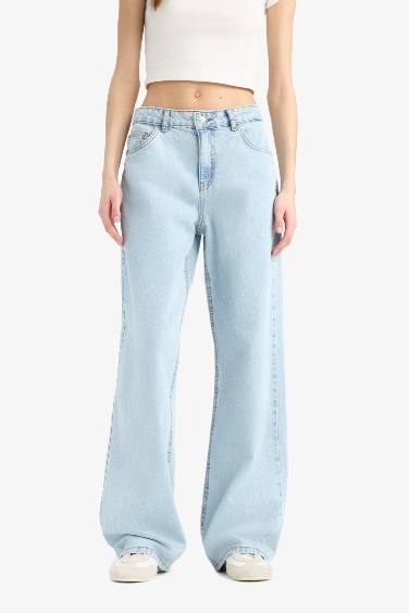 Straight Wide Leg High Waist Long Jeans