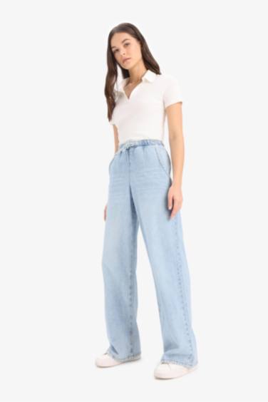 Wide Leg High Waist Long Soft Jeans
