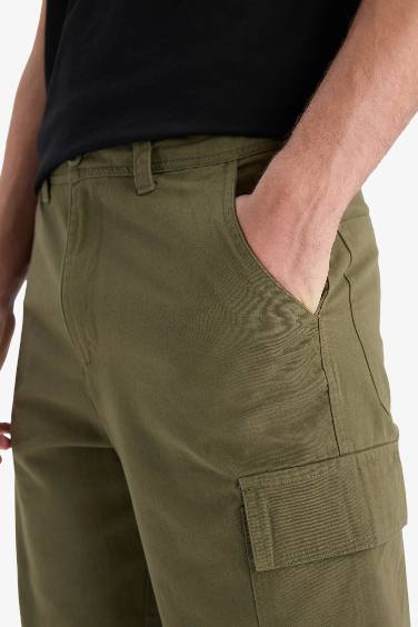 Cotton Regular Cargo Bermuda Shorts