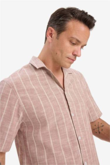 Chemise 100% coton à manches courtes Coupe décontractée