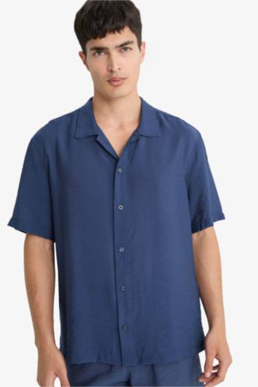 Relax Fit Polo Collar Short Sleeve Shirt