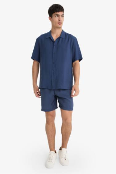 Relax Fit Polo Collar Short Sleeve Shirt