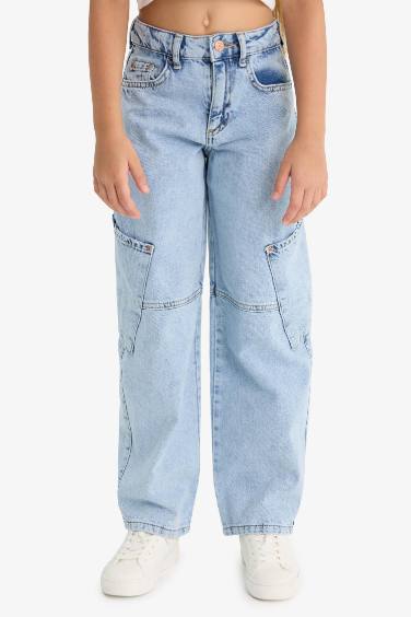 Jean baggy à jambes larges pour fille