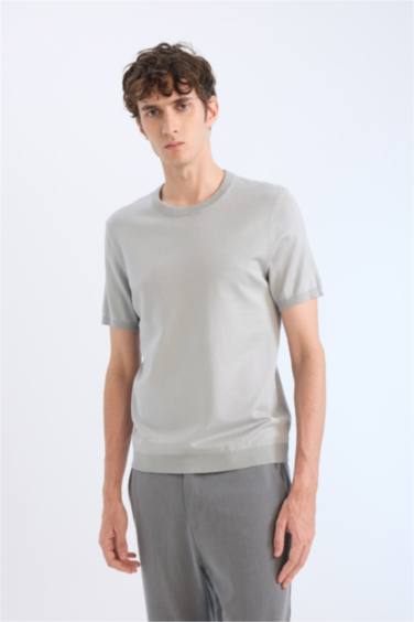 дөңгелек жаға трикотаж Футболка