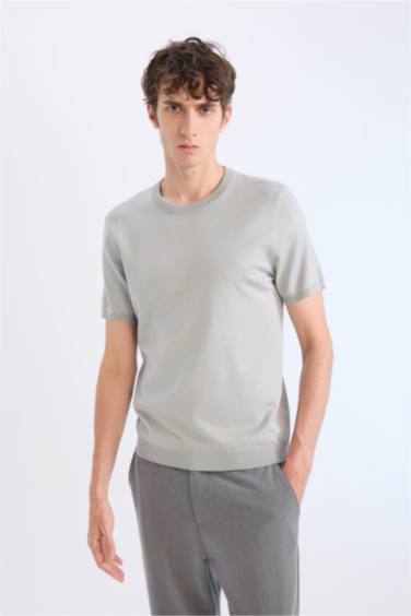 дөңгелек жаға трикотаж Футболка