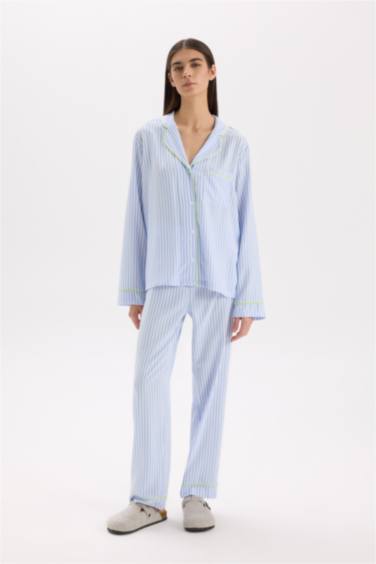 Viscose Top Bottom 2 Piece Pajama Set