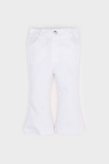 Baby Girl Flare Fit Gabardine Trousers