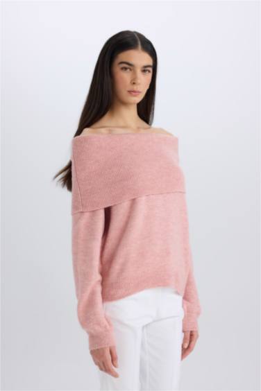 үлкен пішім иықсыз Пулловер