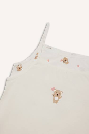 Қыздарға тұтас басып шығарылған 2 Ішкөйлек