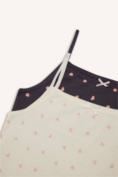 Қыздарға тұтас басып шығарылған 2 Ішкөйлек