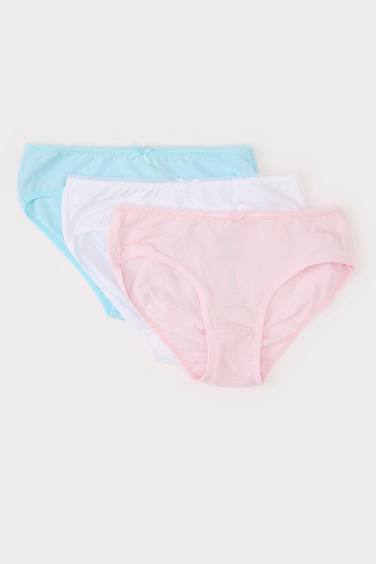 Lot de 3 Culottes slips en Ribana pour fille