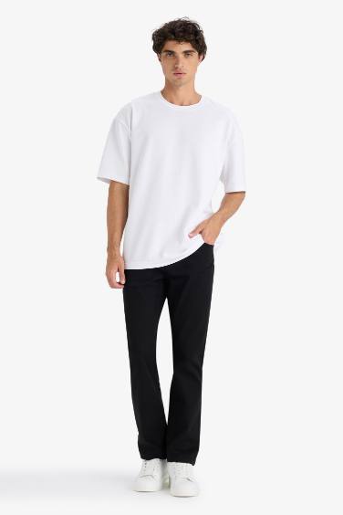 Sergio Regular Fit Normal Kalıp Normal Bel Boru Paça Siyah Jean Pantolon