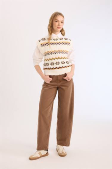 Coool Рождество үлкен пішім ұзартылған жаға трикотаж Жилет