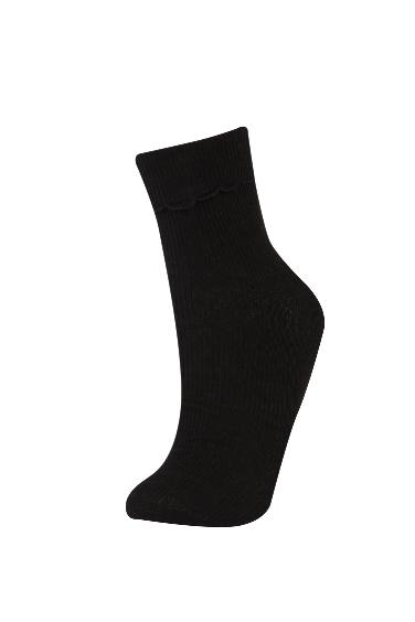 Женские два хлопковых длинных носка с бантом