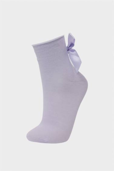 Kadın Kurdele 2'li Pamuklu Soket Çorap