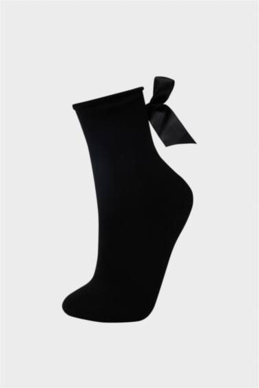 Kadın Kurdele 2'li Pamuklu Soket Çorap