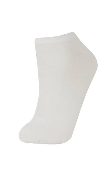 Kadın Rahat Lastikli 5'li Pamuklu Patik Çorap