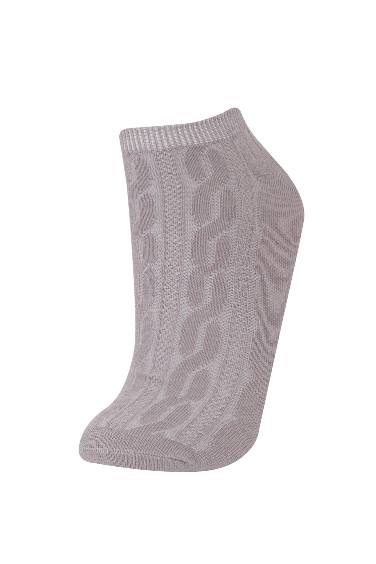 Kadın Rahat Lastikli 5'li Pamuklu Patik Çorap