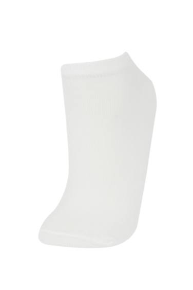 Kadın Kalp Desenli 3'lü Pamuklu Patik Çorap